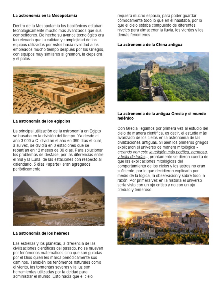 Astronomía De La Antigua Mesopotamia Mesopotamia – Mundo Primaria