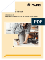 Student Workbook: CPCCBC4015 Prepare Specifications For All Construction Works