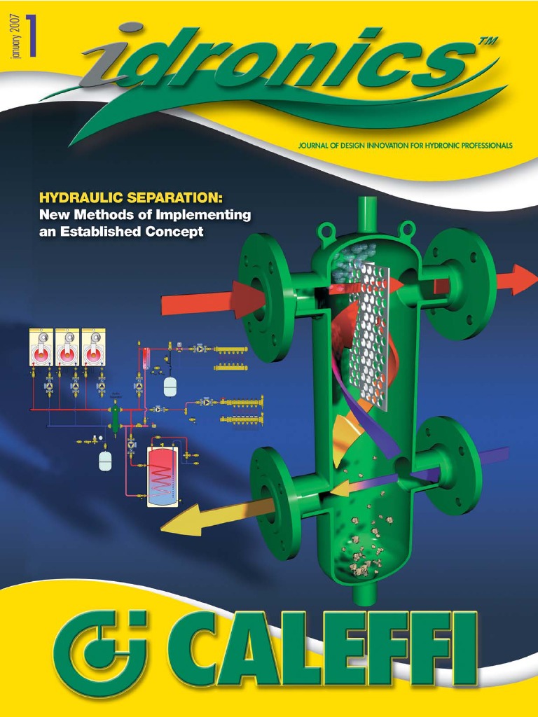 Hydraulic Separation Caleffi PDF Water Heating Valve