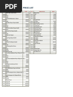 Price List: Papers