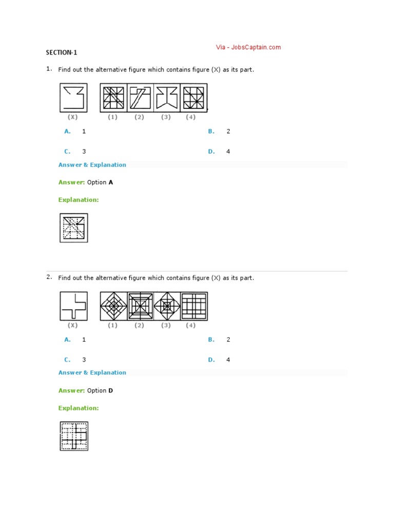 Embedded Figure Reasoning Practice | PDF