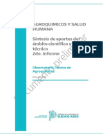 Observatorio Técnico de y Obervatorio Técnico de Agroquímicos - 2020 - AGROQUIMICOS Y SALUD HUMANA. Síntesis de Aportes D