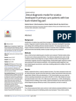 Clinical Diagnostic Model For Sciatica