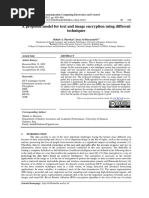 A Proposed Model For Text and Image Encryption Using Different Techniques