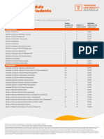 2022 Fee Schedule For Domestic Students: Business Courses