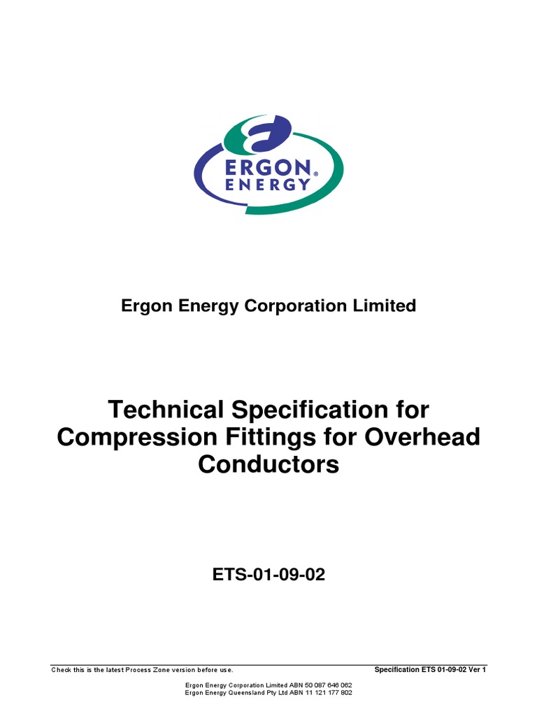 Compression Fittings for Overhead Conductors | PDF | Screw ...
