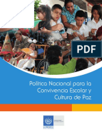 Política para la Convivencia Escolar y Cultura de Paz - El Salvador