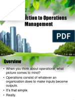 Introduction To Operations