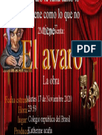 Afiche Lenguaje El Avaro