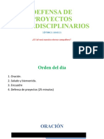 Defensa de Proyectos Interdisciplinarios