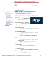 PRINCIPALES CONECTORES EN LOS TEXTOS ARGUMENTATIVOS - Talleres de Avalúo