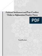 Political Settlement and Post-Conflict Order in Afghanistan People's Views (English)