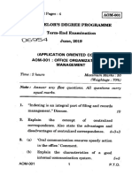 I Bachelor'S Degree Programme Term-End Examination June, 2019