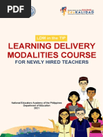 Learning Delivery Modalities Course: For Newly Hired Teachers