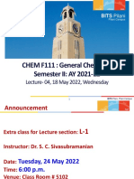 BITS Pilani CHEM F111 Lecture on Quantum Mechanics Applications