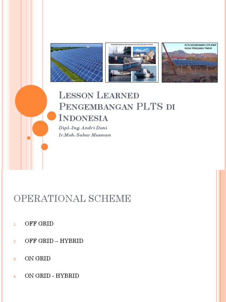 Plts Lesson Learned Pengembangan Di Indonesia - Mki Seminar 6 March ...