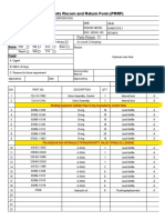 Parts Recommendation Parts Return