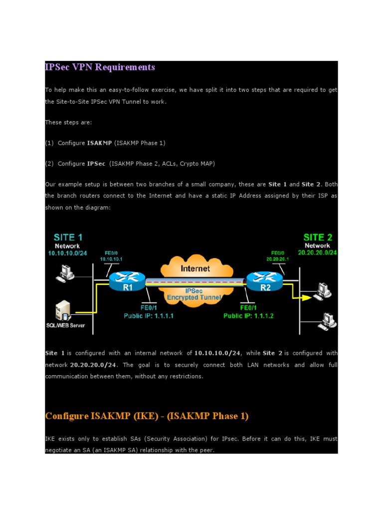 IPSec VPN LAB | PDF | Virtual Private Network | Computing