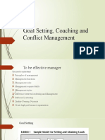 Goal Setting, Coaching and Conflict Management