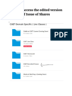 Steps To Access Edited Issue of Shares