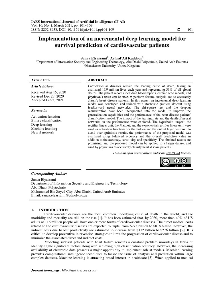 Implementation of An Incremental Deep Learning Model For Survival ...