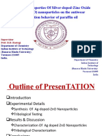 Tribological Properties of Silver-doped-Zinc Oxide (ZN Ag O) Nanoparticles On The Antiwear Lubrication Behavior of Paraffin Oil