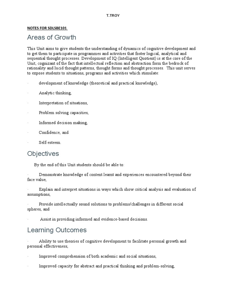 Cognitive Development in Higher Education | PDF | Thought | Id