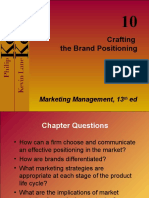 Crafting The Brand Positioning: Marketing Management, 13 Ed