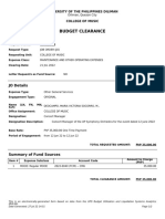 Budget Clearance: JO Details