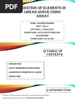 Insertion of Elements in Linear Queue Using Array