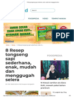 8 Resep Tongseng Sapi Sederhana, Enak, Mudah Dan Menggugah Selera