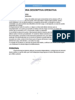 Memoria descriptiva operativa de procesos de cuarteo en planta frigorífica