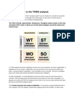 An Introduction To The TOWS Analysis