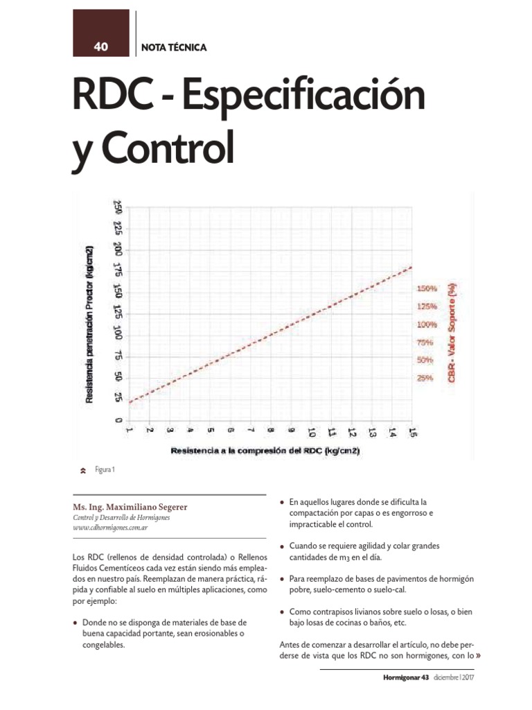 Especificaciones de RDC en Hormigón | PDF | Hormigón | Materiales