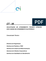 Solicitação de atendimento técnico através dos canais eletrônicos