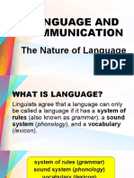 The Key Requirements and Processes of Human Language