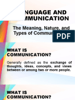 Lesson 2 - The Meaning, Nature, and Types of Communication