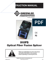Instruction Manual: Optical Fiber Fusion Splicer
