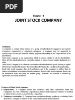 Joint Stock Company: Chapter - 4