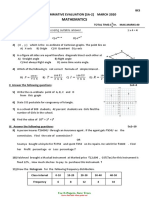 Mathematics: Second Summative Evaluation (Sa-2) March 2020