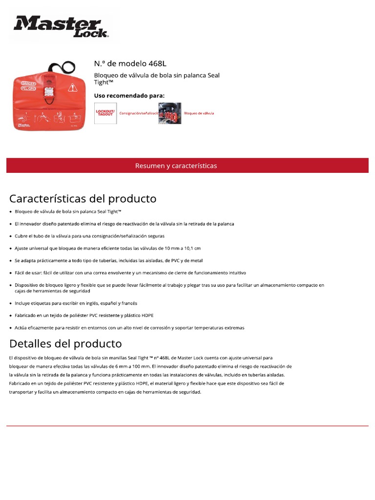 Es Masterlock.eu 468L PDF