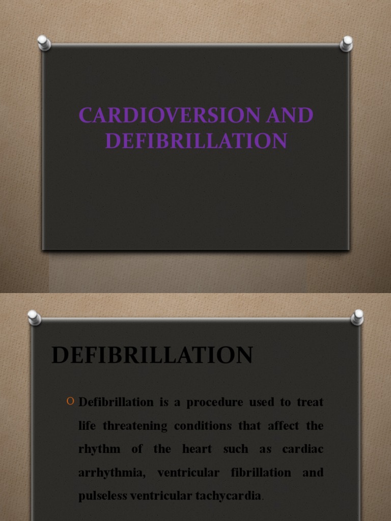 Cardioversion and Defibrillation PDF Heart Clinical Medicine