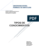 Taller 1 Tipos de Conocimiento