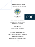 Paper Mechanics Equilibrium Elasticity