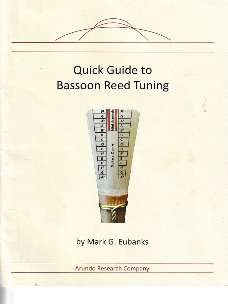 Quick Guide To Reed Tuning PDF Bassoon Woodwind Instruments