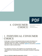Consumer Choice: ECON1005 Principles of Economics I (Microeconomics)