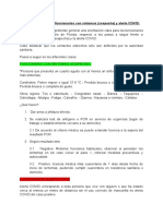 Pasos COVID funcionarios síntomas alerta