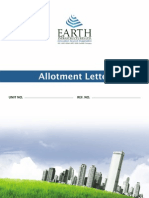 Earth Towne Allotment Letter