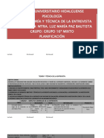 Planificación Teoría y Técnica de La Entrevista 16a Matutino.