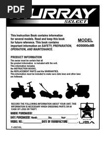 Murray Tractor Manual